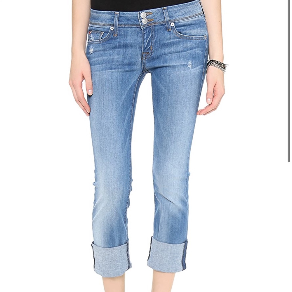 Hudson Ginny Crop Straight Cuff Denim